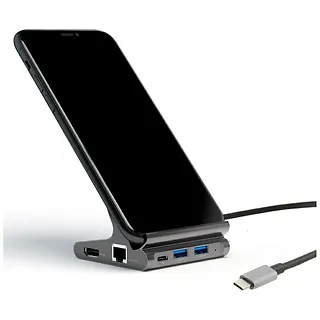 4smarts Podstawka tablet/smartphone 7w1 DeX 2xUSB-C/ 2xUSB-A/ HDMI/SD/   microSD/ RJ45