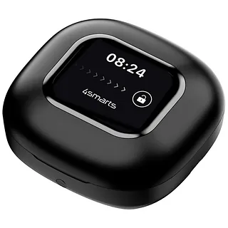 4smarts Słuchawki Bluetooth OWS tłumacz AI z wyświetlaczem SkyBuds Czarne