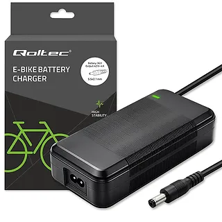 Qoltec Ładowarka do roweru skutera elektrycznego 36V | 42V | 4A | 5.5*2.1 + kabel zasilający