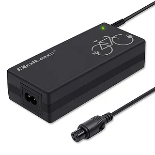 Qoltec Ładowarka do roweru elektrycznego 36V | 42V | 2A | GX12-3Pin + kabel zasilający