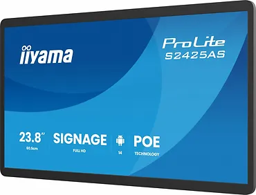 IIYAMA Monitor 23.8 cala ProLite S2425AS-B1 IPS,FHD,A14,24/7,RJ45, iiSignage, WI-FI