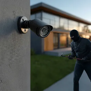 CEE Atrapa kamery tubowej diody IR LED, IR1800 B czarna, zasilanie 2xAA, ABS