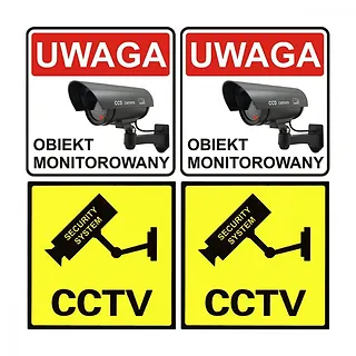 CEE Zestaw dw&oacute;ch atrap kamer IR1800 WT białe, zasilanie 2xAA, ABS, diody IR LED