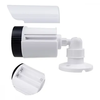 CEE Zestaw dw&oacute;ch atrap kamer IR1800 WT białe, zasilanie 2xAA, ABS, diody IR LED