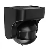 Maclean Czujnik ruchu PIR MCE358 B/B IP44, zasieg 12m, max obciążenie 300/1200W, czarny z czarną przesłoną