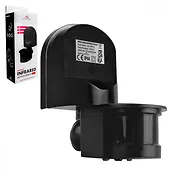 Maclean Czujnik ruchu i zmierzchu MCE25 B/B 180 stopni, max 1200W, z czarną przesłona, 5-12m