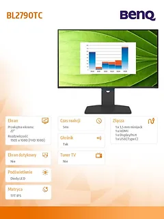 Benq Monitor 27 cali BL2790TC LED 5ms/IPS/HDMI/144Hz