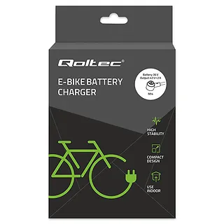 Qoltec Ładowarka do roweru elektrycznego 36V | 42V | 2A | Mi4 Magnetic  TIP +kabel zasilający
