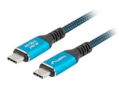 Lanberg Kabel USB-C M/M USB4 2M 240W 8K 60HZ czarno-niebieski