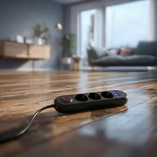 Maclean Listwa zasilająca MCE394 B, 1,5m|3 gniazda + 3xUSB. 110-240V AC 50/60Hz, 2.1A max 2500W, czarna