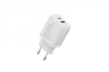 Digitus Ładowarka sieciowa/zasilacz USB 20W, 1x USB-C, 1x USB-A, biała
