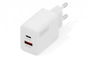 Digitus Ładowarka sieciowa/zasilacz USB 20W, 1x USB-C, 1x USB-A, biała