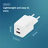 Digitus Ładowarka sieciowa/zasilacz USB GaN 45W, 1x USB-C, 1x USB-A, biała