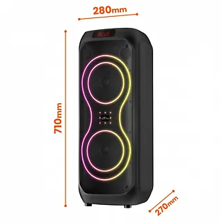 Media-Tech Głośnik bluetooth power audio MAX MT3185 Bluetooth 5.3+EDR/TWS/MP3/MicroSD/USB/AUX/Radio FM/Karaoke/USB-C/RMS 120W/ PMPO 1400W
