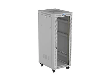 Lanberg Szafa instalacyjna rack stojąca 19" 32U 600x800 szara drzwi     przeszkolne  LCD ( Flat pack)