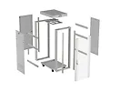 Lanberg Szafa instalacyjna rack stojąca 19" 32U 600x800 szara drzwi     przeszkolne  LCD ( Flat pack)