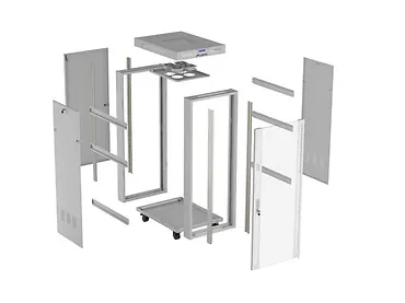 Lanberg Szafa instalacyjna rack stojąca 19" 32U 600x800 szara drzwi     przeszkolne  LCD ( Flat pack)