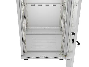 Lanberg Szafa instalacyjna rack stojąca 19" 42U 600x600 szara drzwi     przeszklone  LCD (Flat pack)