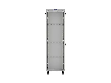 Lanberg Szafa instalacyjna rack stojąca 19" 42U 600x600 szara drzwi     przeszklone  LCD (Flat pack)