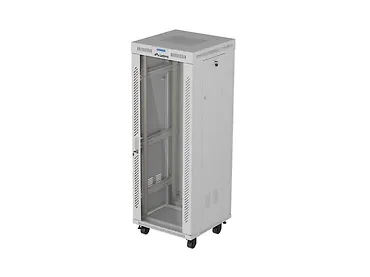 Lanberg Szafa instalacyjna rack stojąca 19" 32U 600x600 szara drzwi     perforowane LCD ( Flat pack)