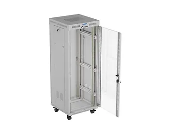 Lanberg Szafa instalacyjna rack stojąca 19" 32U 600x600 szara drzwi     perforowane LCD ( Flat pack)