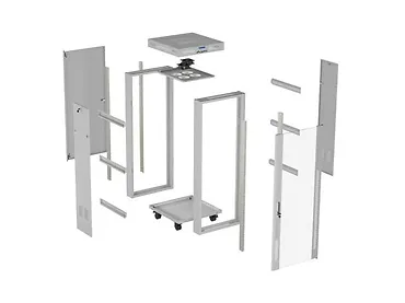 Lanberg Szafa instalacyjna rack stojąca 19" 32U 600x600 szara drzwi     perforowane LCD ( Flat pack)