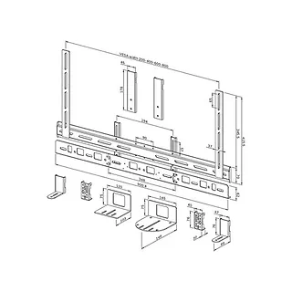 Neomounts P&oacute;łka videobar AV30-500BL 43-110 cali 10KG