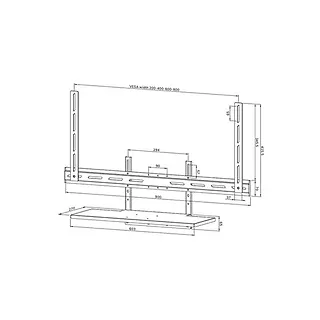 Neomounts P&oacute;łka videobar AV40-500BL 43-110 cali 2.5KG