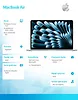 Apple MacBook Air 13.6 cala: M4 10/10, 16GB, 512GB SSD, 35W, US - Błękitny