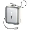 AWEI Powerbank AS-181 35W 10000mAh + kable Lightning i USB-C srebrny
