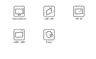 Neomounts Uchwyt sufitowy do projektora CL25-550WH1 35kg 74,5-114,5cm