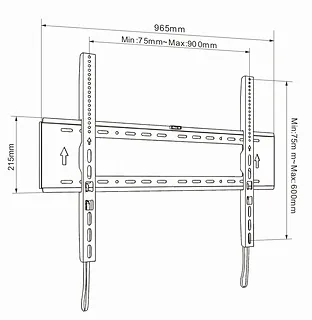 ART Uchwyt do TV LCD/LED/Multimedia 65-120 cali 200KG AR-94XXL reg. Solid 32mm max VESA 900x600