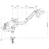 Maclean Uchwyt na 3 monitory 2-8 kg MC-137 17-27 cali