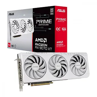Asus Karta graficzna Radeon RX 9070 XT PRIME OC WHITE 16GB GDDR6 256bit 3DP/HDMI