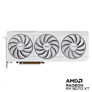 Asus Karta graficzna Radeon RX 9070 XT PRIME OC WHITE 16GB GDDR6 256bit 3DP/HDMI