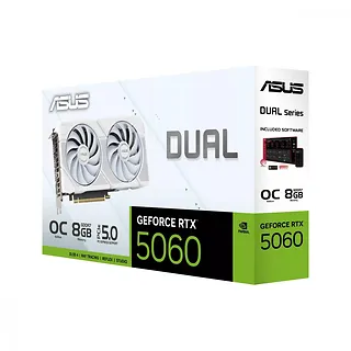 Asus Karta graficzna GeForce RTX 5060 DUAL OC WHITE 8G GDDR7 128BIT HDMI/3DP