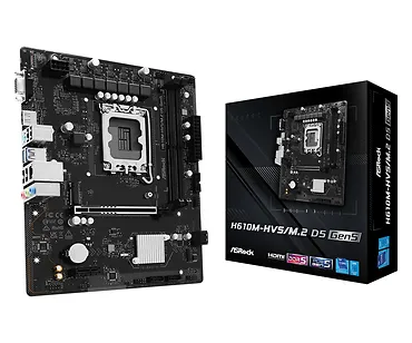 ASRock Płyta gł&oacute;wna H610M-HVS/M.2 D5 GEN5 s1700 2DDR5 DP/HDMI mATX