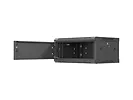 Lanberg Szafa instalacyjna rack wisząca 19 cali 4U 600x450 czarna drzwi metalowe (flat pack)