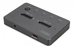 Digitus Stacja dokująca dysk&oacute;w z funkcją klonowania | USB-C 3.1 Gen2 10Gbps | SSD M.2 NVMe (max. 2x 4TB) | Funkcja Offline Clone | Czarna