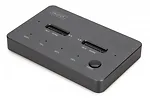 Digitus Stacja dokująca dysk&oacute;w z funkcją klonowania | USB-C 3.1 Gen2 10Gbps | SSD M.2 NVMe (max. 2x 4TB) | Funkcja Offline Clone | Czarna