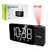 GreenBlue Radiobudzik cyfrowy LED GB172 radio FM, alarm, zegar 12/24, zasilanie USB 5V DC, CR2032