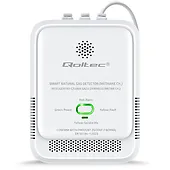 Qoltec Czujnik wycieku gazu ziemnego | detektor CH4 | NG | alarm 85dB | LED
