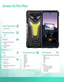 ULEFONE Smartfon Armor 34 Pro Plus 5G 16/512GB
