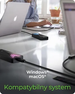 IcyBox Obudowa dysku IB-1805ML-CU31 NVMe M.2 SSD, RGB oświetlenie