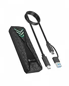 IcyBox Obudowa dysku IB-1805ML-CU31 NVMe M.2 SSD, RGB oświetlenie