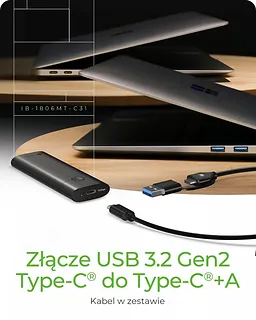 IcyBox Obudowa dysku IB-1806MT-CU31 M.2 NVMe SSD 10 Gbps