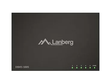 Lanberg Switch DSM1-1005 5X 1GB/S niezarządzalny Gigabit Ethernet Desktop 12V ( obudowa metalowa)