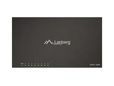 Lanberg Switch DSM1-1008 8X 1GB/S niezarządzalny Gigabit Ethernet Desktop 12V ( obudowa metalowa)
