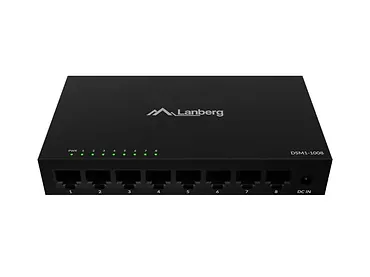 Lanberg Switch DSM1-1008 8X 1GB/S niezarządzalny Gigabit Ethernet Desktop 12V ( obudowa metalowa)
