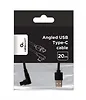 Gembird Kabel USB typu C kątowy w oplocie tekstylnym, 0.2m czarny